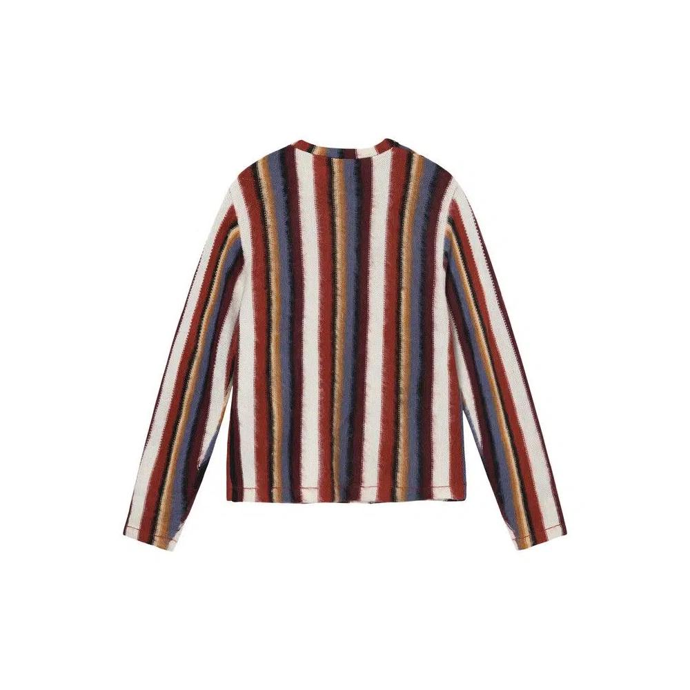 Футболки Stussy Vertical Striped Knit Crew 'Rust' 2