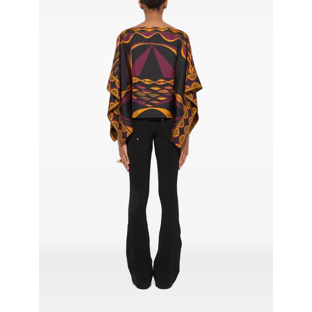Labirinto print silk blouse 4