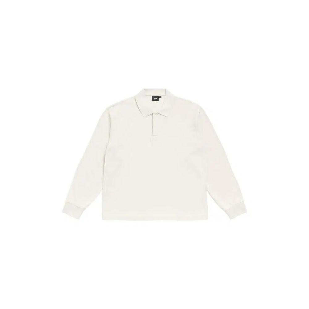 Поло Stussy Classic Pique Long-Sleeve Polo 'Bone' 1