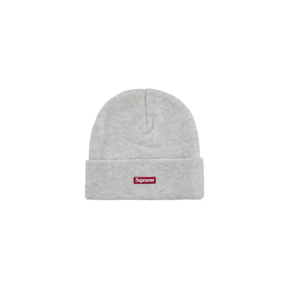 Шапки Supreme New Era Classic Logo Beanie 'Heather Grey' 2