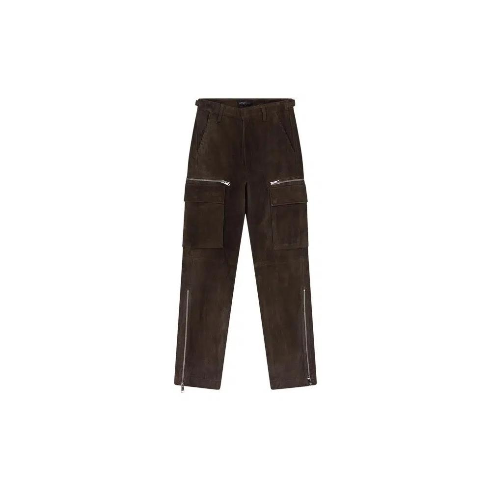 Карго-брюки PURPLE BRAND Suede Zip Cargo Pant 'Brown' 1