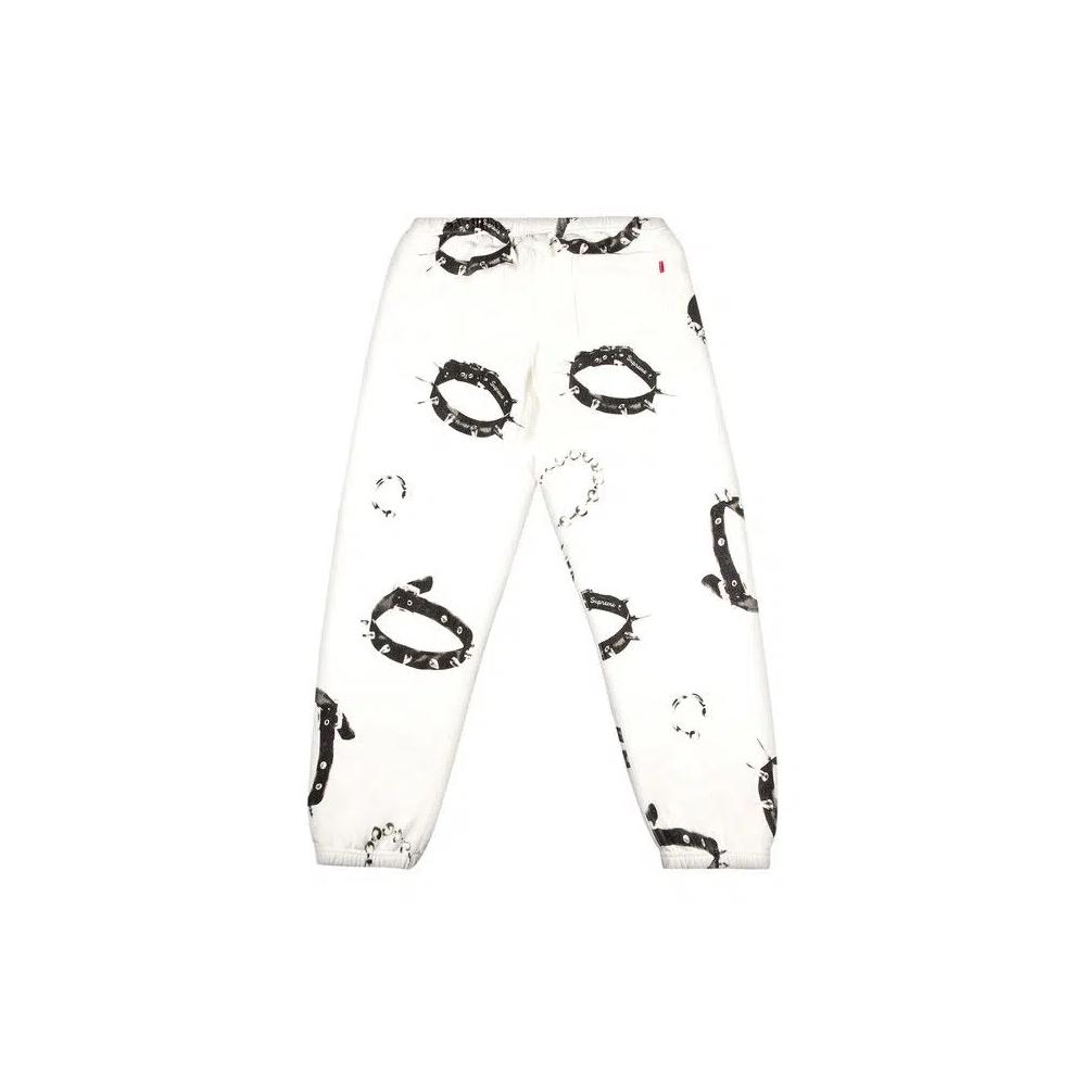 Спортивные штаны Supreme Studded Collars Sweatpant 'White' 2