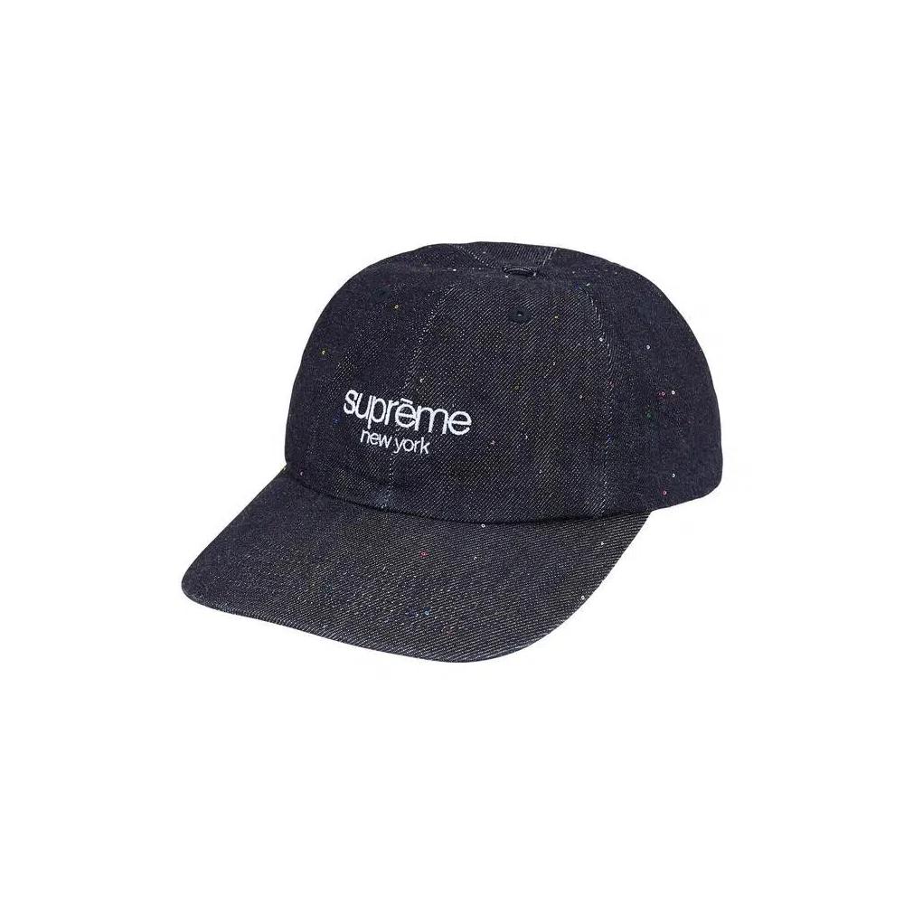 Бейсболки Supreme Sequin Denim Classic Logo 6-Panel 'Tan' 1