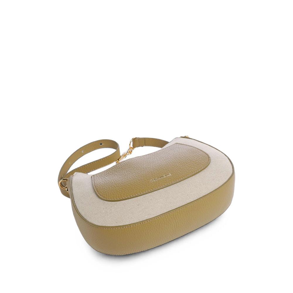 leather-trim canvas shoulder bag 3