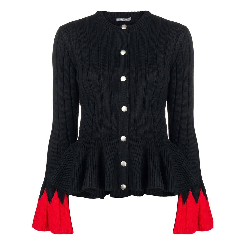 contrast sleeve cardigan 1