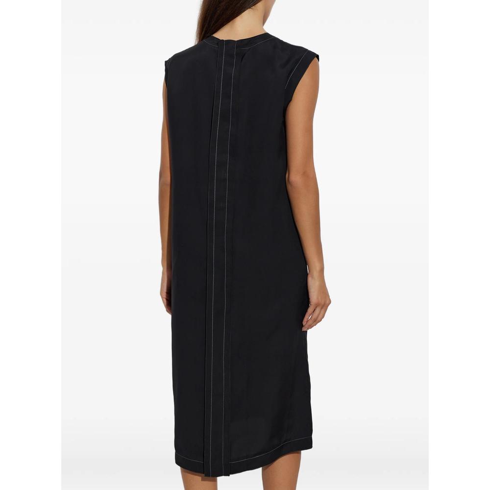 contrast-trim sleeveless midi dress 4