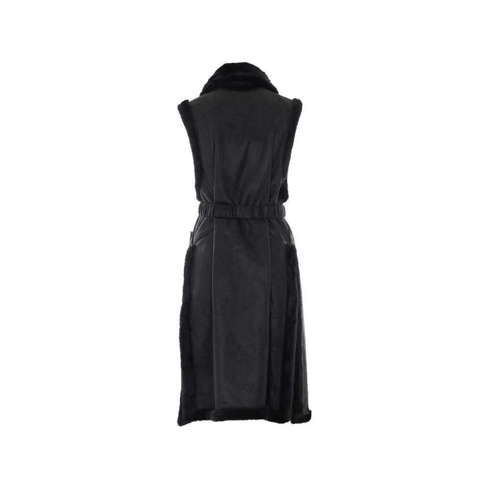 faux-fur trim belted jacket 2