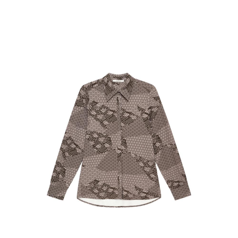 Mosaic Kimono geometric-print shirt 1