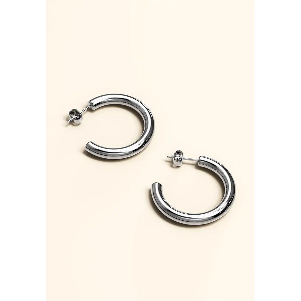 Серьги-кольца Erica White Gold Hoop 30 мм 7