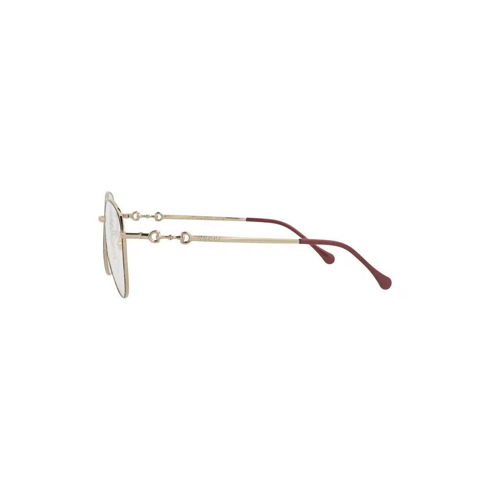 Очки Gucci Cat Eye-Frame Metal Optical Frames 'Havana/Gold/Transparent' 3