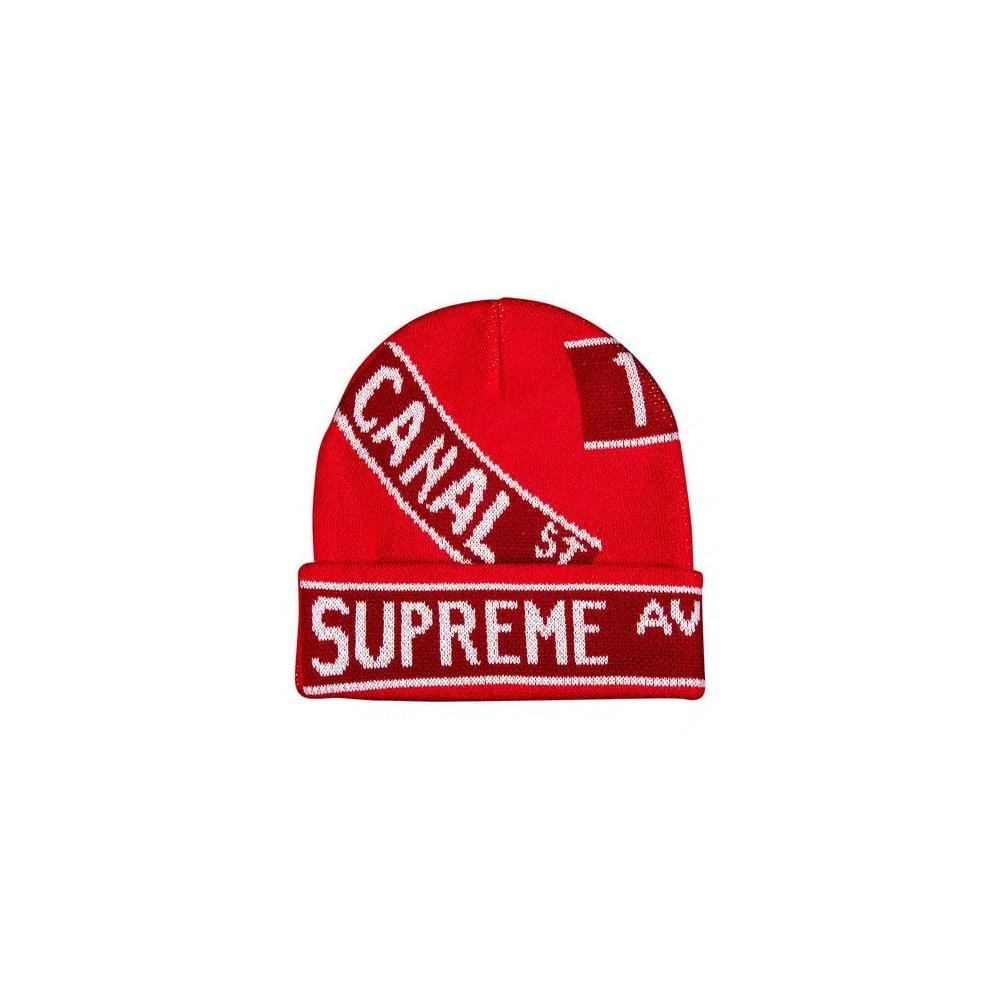 Шапки Supreme Street Signs Beanie 'Red' 1