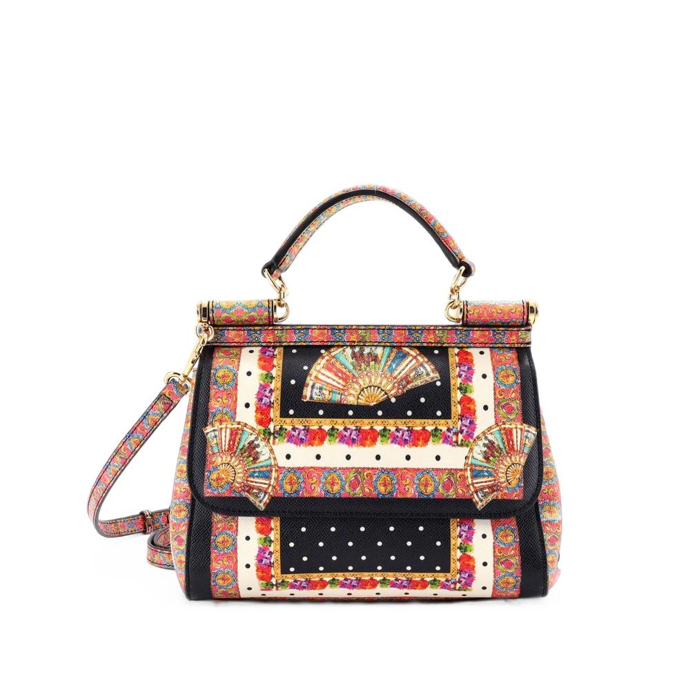 Miss Sicily Bag Printed Leather Medium satchel 1