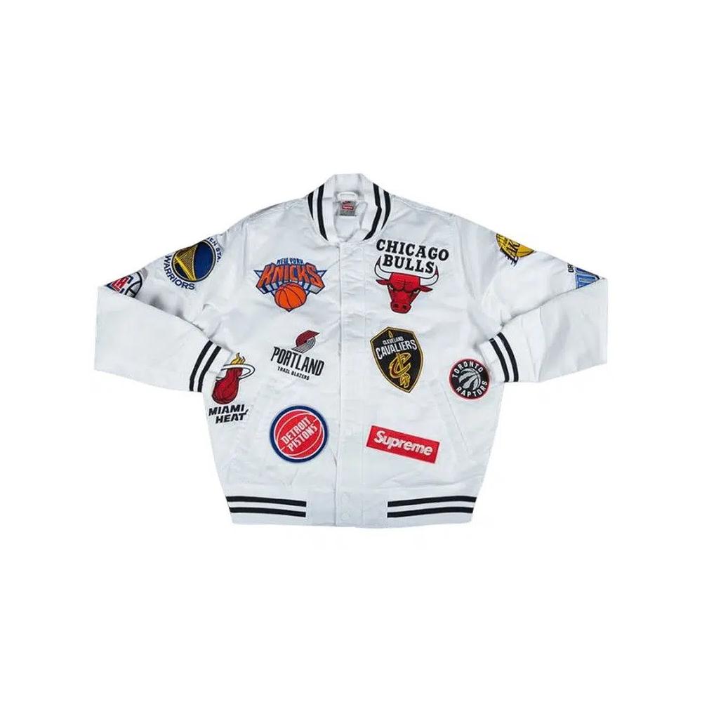 Трековые куртки Supreme x Nike x NBA Teams Warm Up Jacket 'Белый' 1