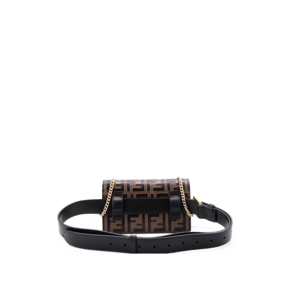 Поясная сумка F is Fendi Convertible Leather with Zucca Embossed Detail 2