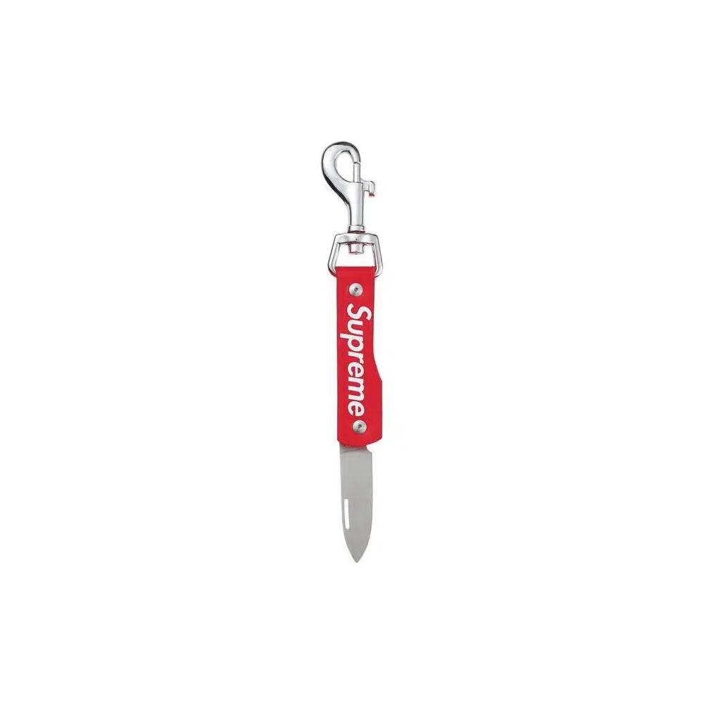 Брелоки и шнурки Supreme Leather Clip Knife 'Red' 1