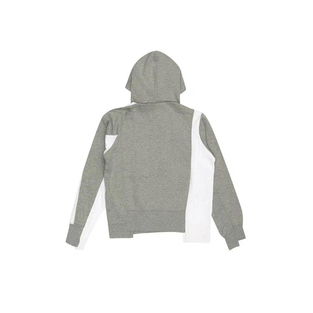 Толстовка на молнии Nike x Sacai Double-Zip Hoodie 'Темно-серый меланж/Белый' 2