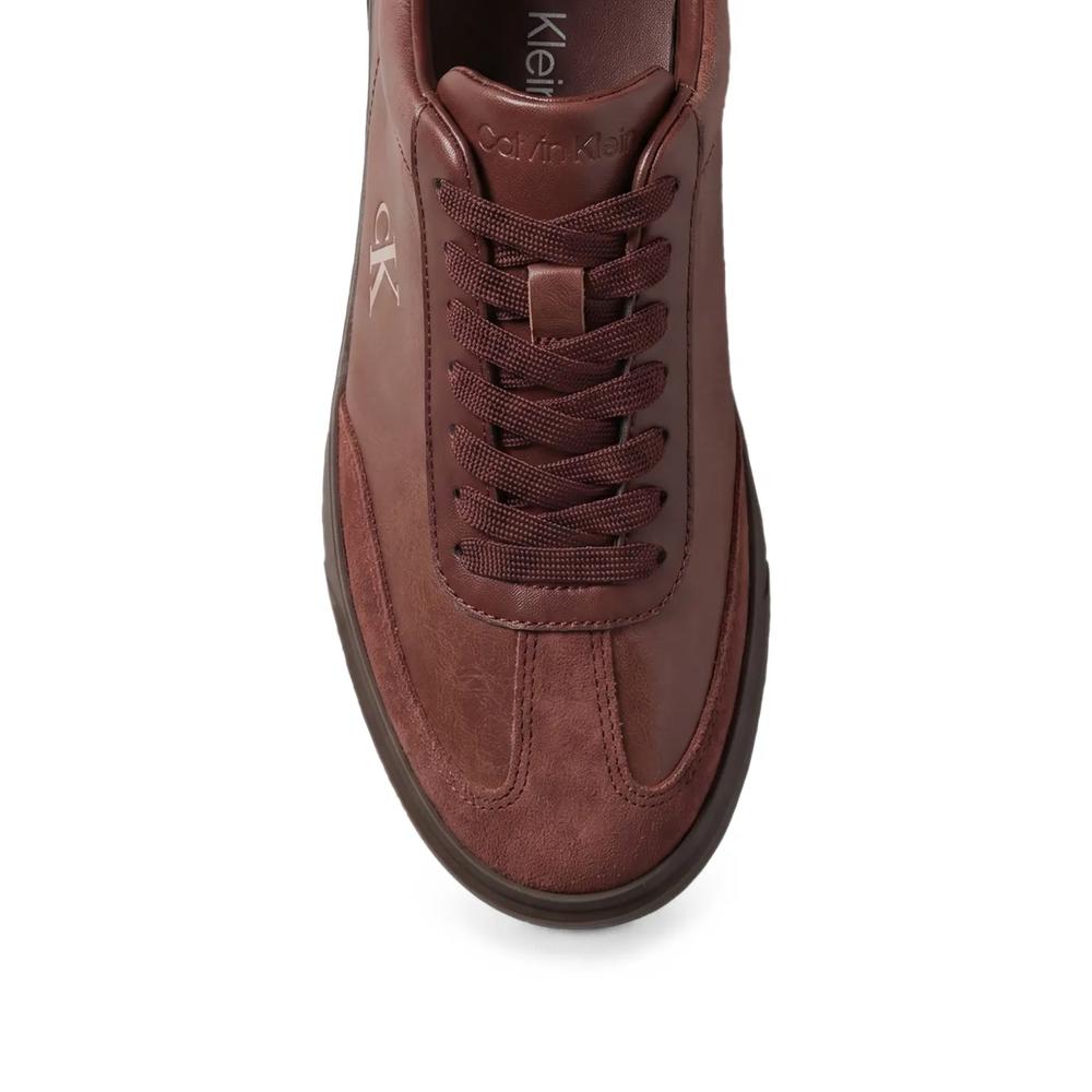 logo-plaque panelled sneakers 5