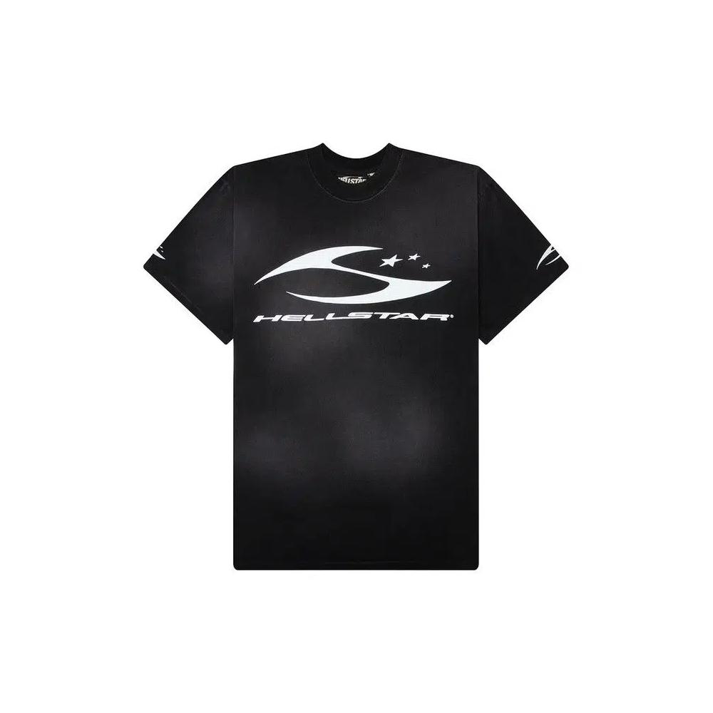 Футболки с коротким рукавом Hellstar H Cursive Logo T-Shirt 'Black' 1