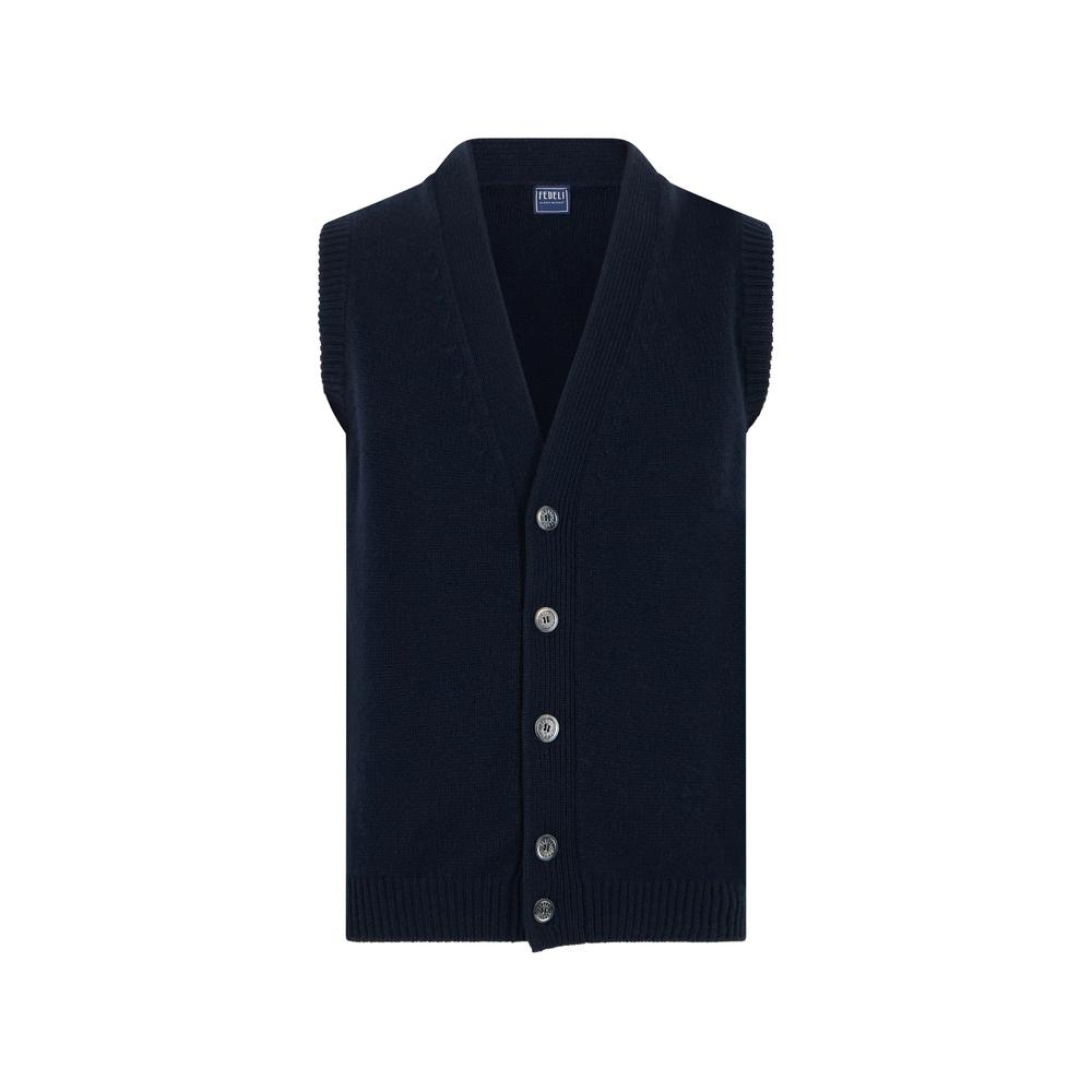 sleeveless cashmere cardigan 1