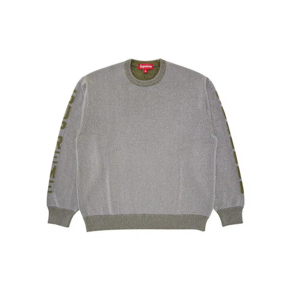 Свитеры Supreme Reflective Sweater 'Olive' 1