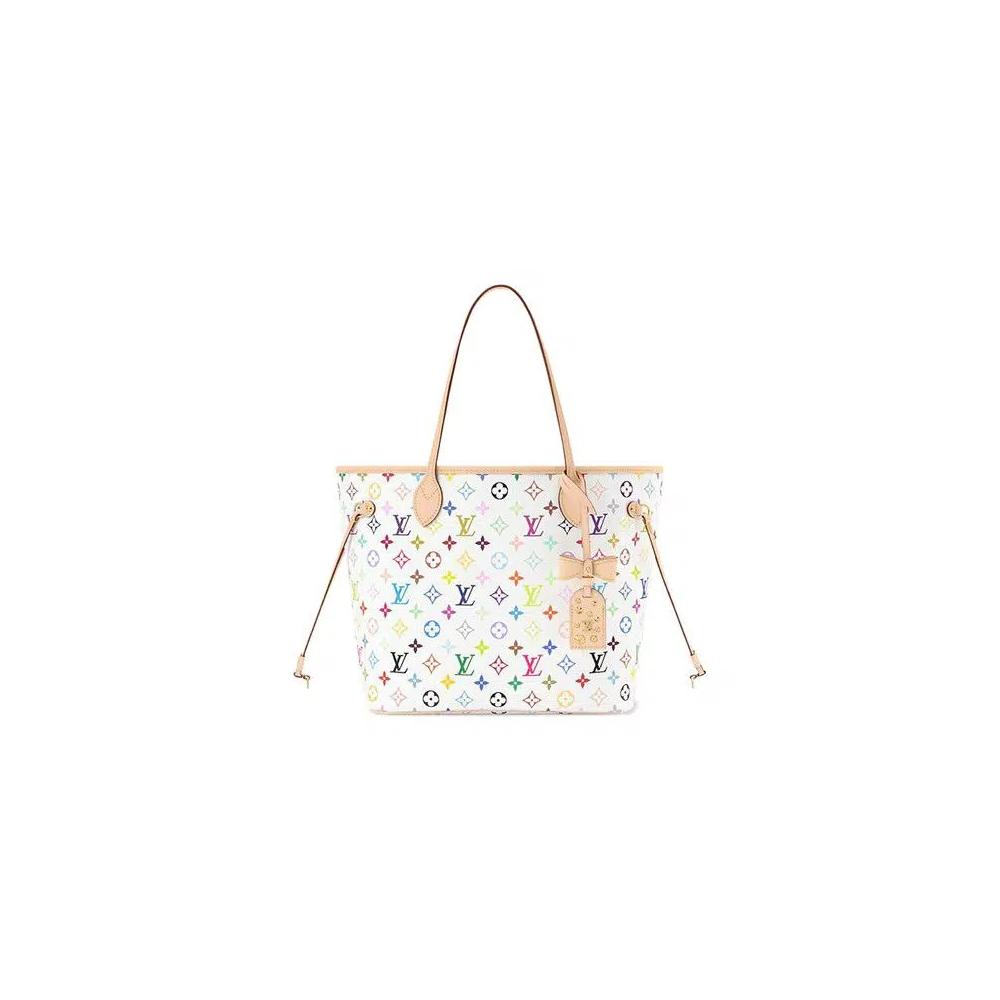Сумки-тоут Louis Vuitton x Takashi Murakami Neverfull MM 'Мультиколор/Белый монограмный холст' 1