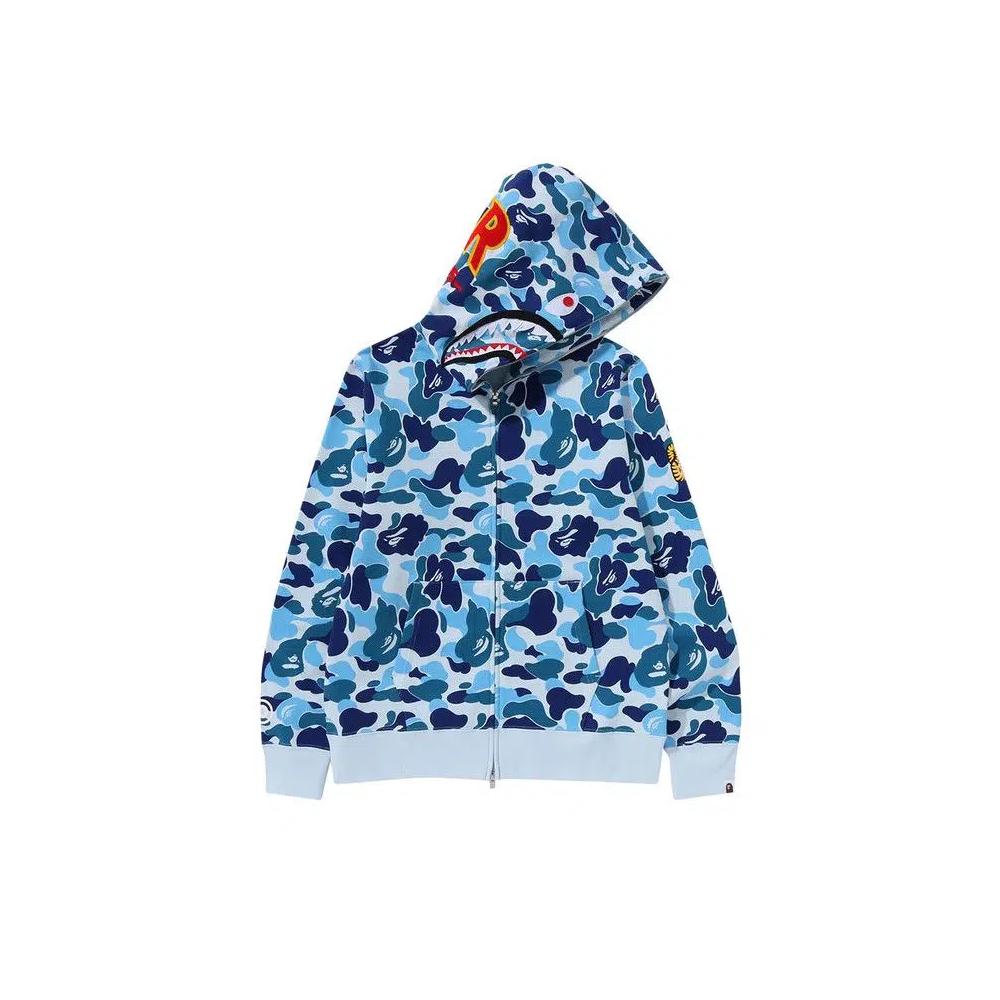 Молнии BAPE ABC Camo Shark Full Zip Hoodie 'Blue' 1