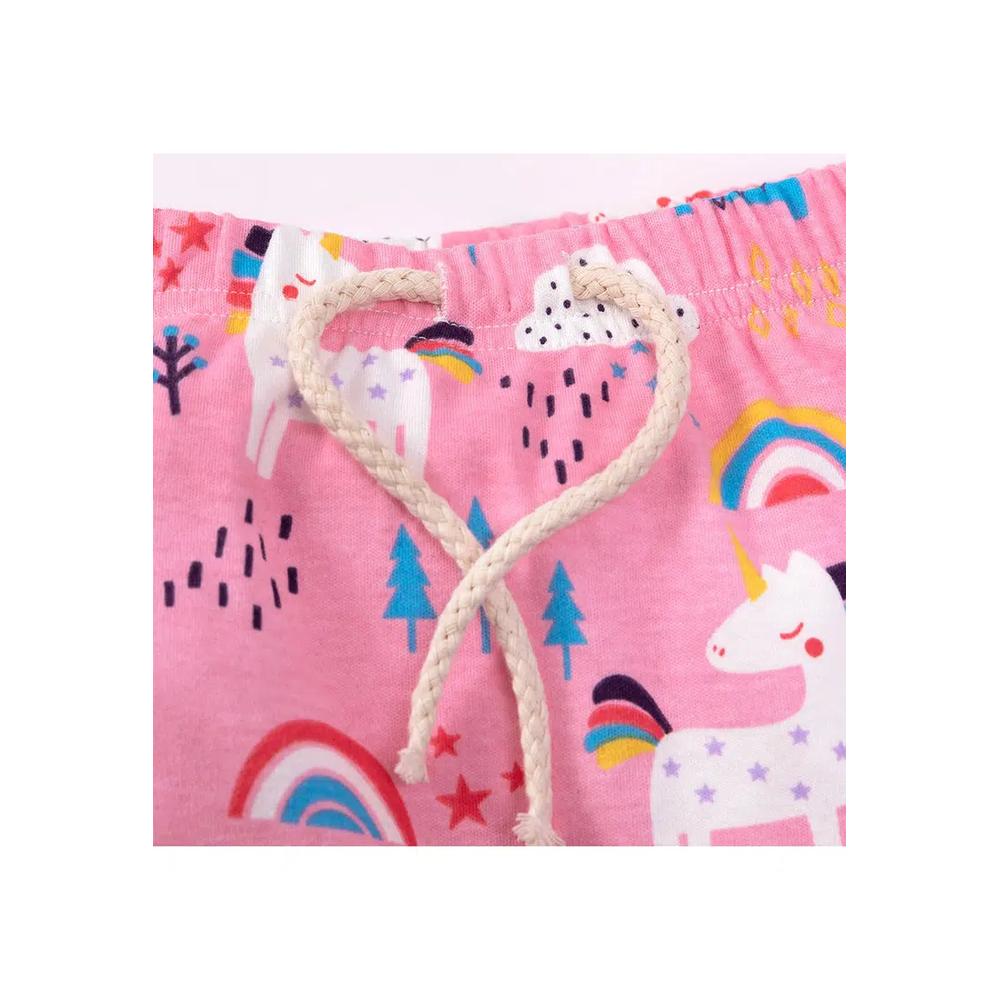 Детские спортивные штаны для девочки с единорогом, звездами и полосками - набор из 3 штук 2