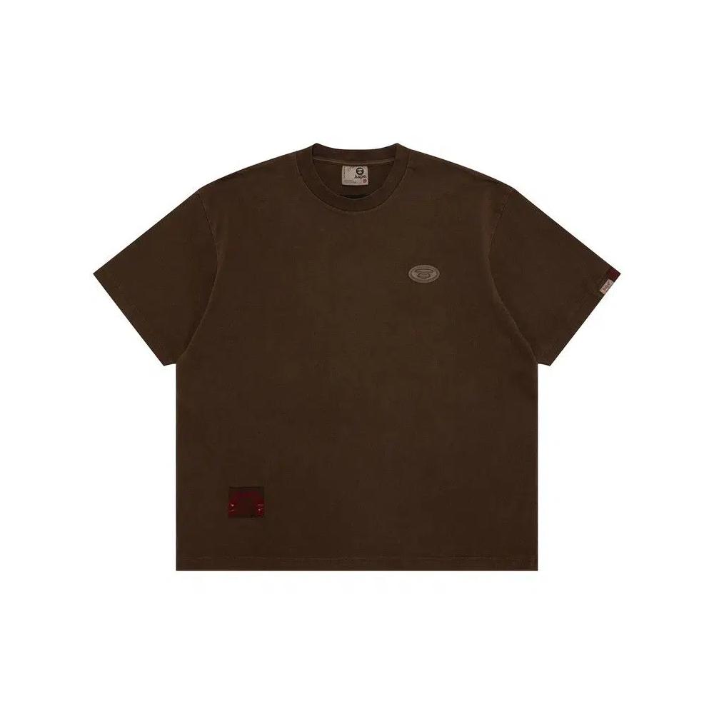 Футболка AAPE Heavy Washed Tee 'Brown' 1