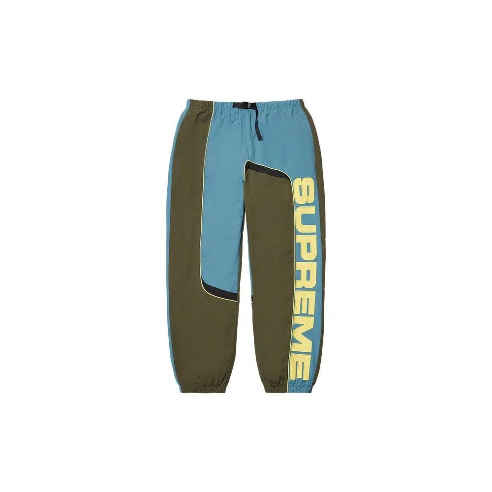 Спортивные штаны Supreme S Paneled Belted Track Pant 'Olive' 1