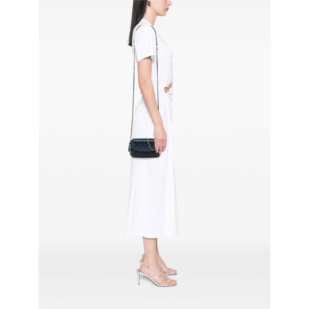 Сумка через плечо Bicolor Aged Calfskin Gabrielle Double Zip Clutch with Chain (2018 год) 2
