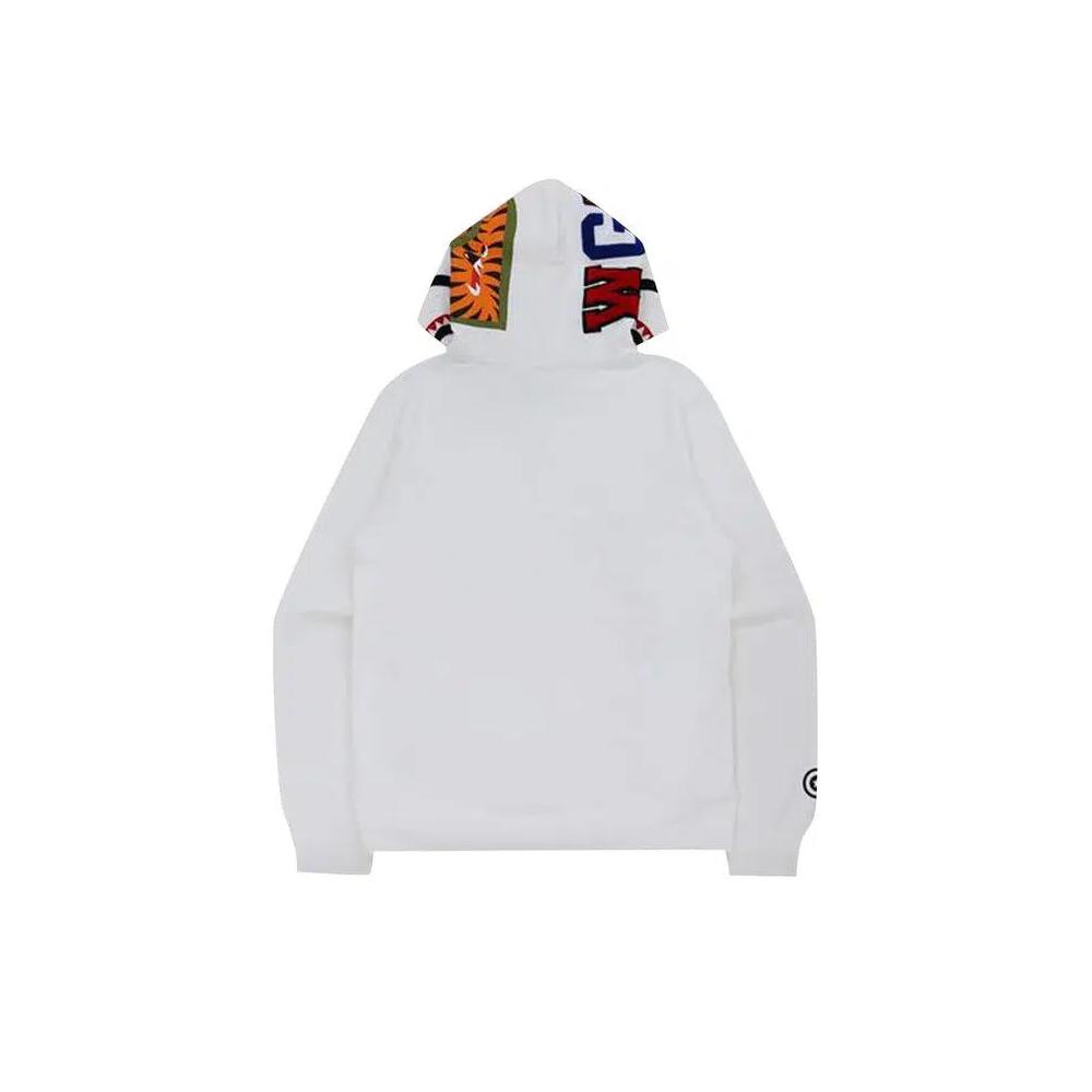 Худи BAPE Shark x Tiger Pullover Hoodie «White» 3