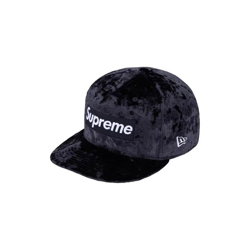 Кепки Supreme Crushed Velvet Box Logo New Era 'Navy' 1