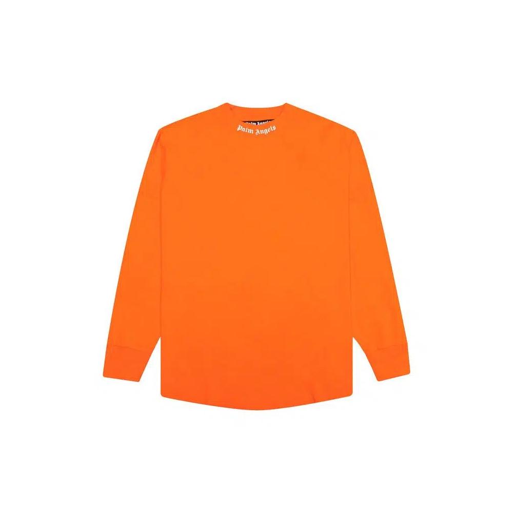 Футболки Palm Angels Classic Logo Over Long-Sleeve Tee 'Orange/White' 1