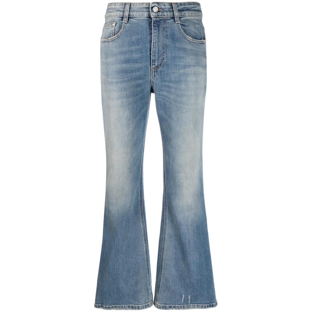 Джинсы bootcut с эффектом потертости 1