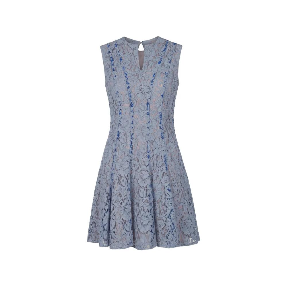 floral-lace sleeveless mini dress 2