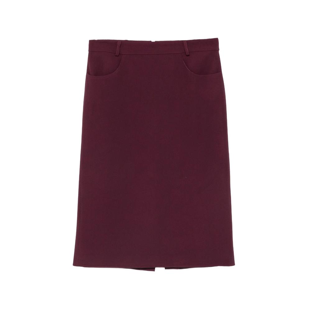 belt-loop rear-slit midi skirt 1