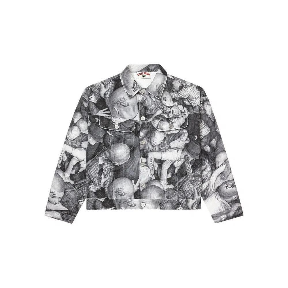 Куртки Vale Forever x X Dan Witz Moshpit Trucker Jacket 'White' 1
