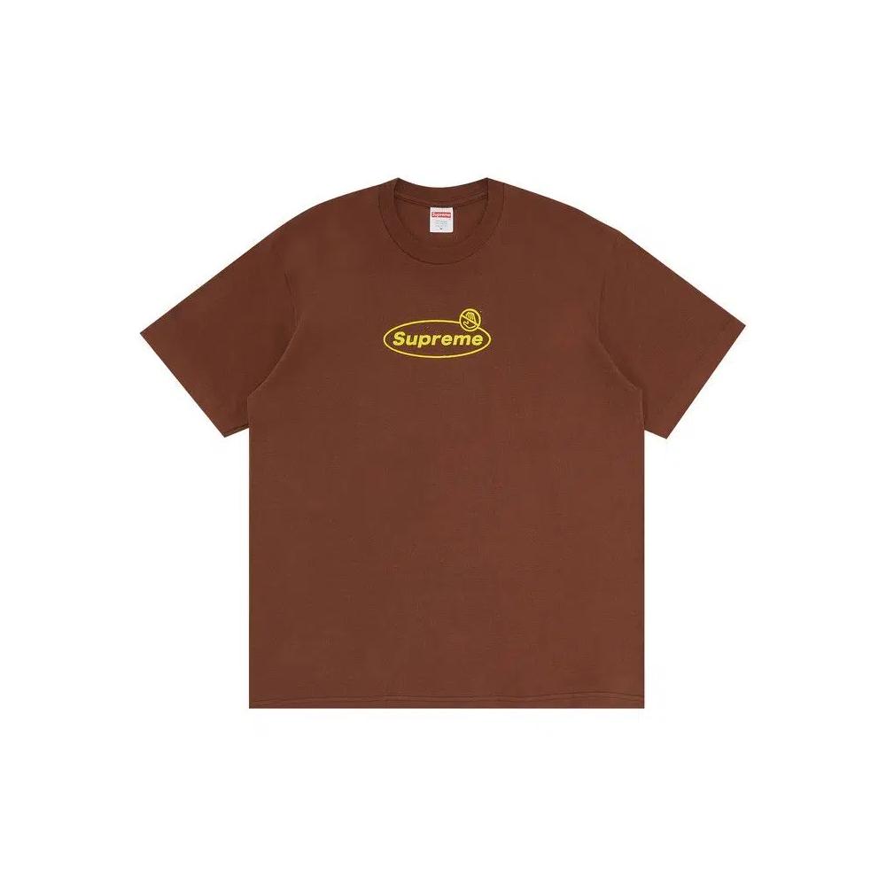 Футболка Supreme Warning Tee 'Brown' 1