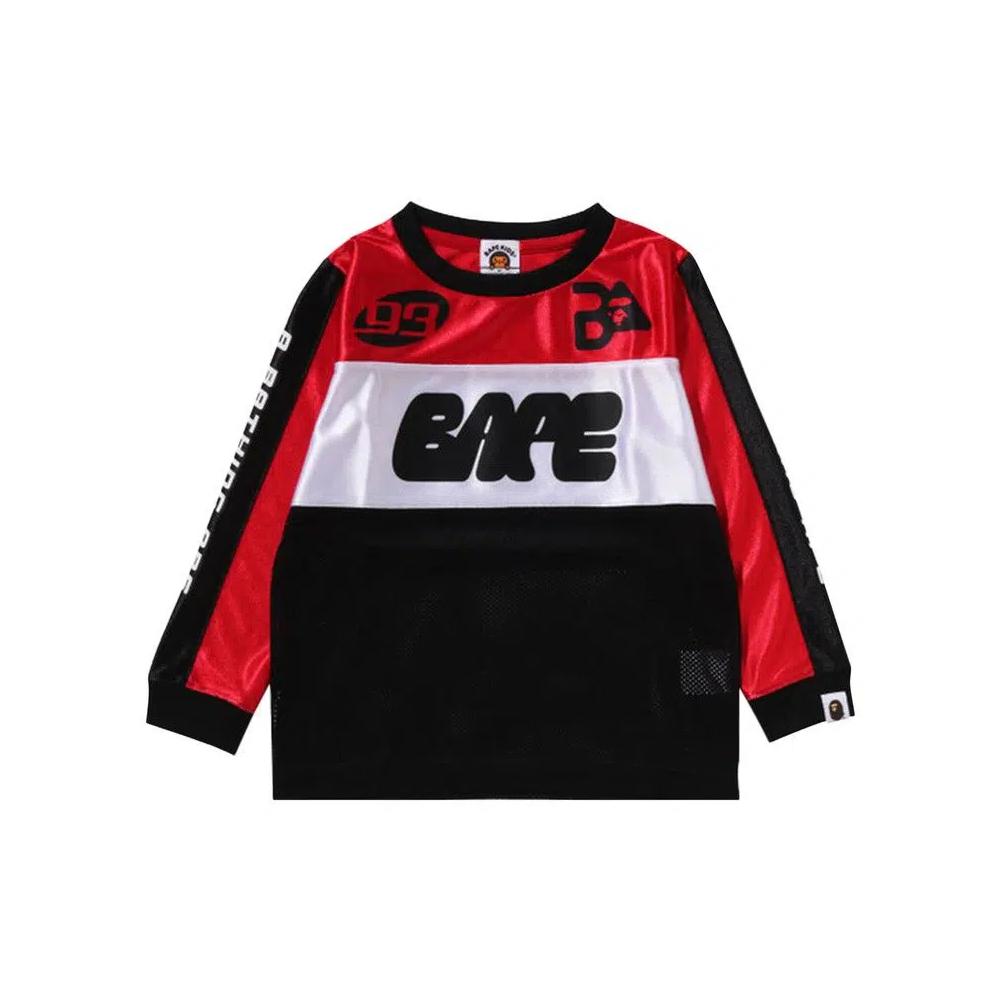 Топы BAPE Kids Mesh Long-Sleeve Tee 'Красный' 1