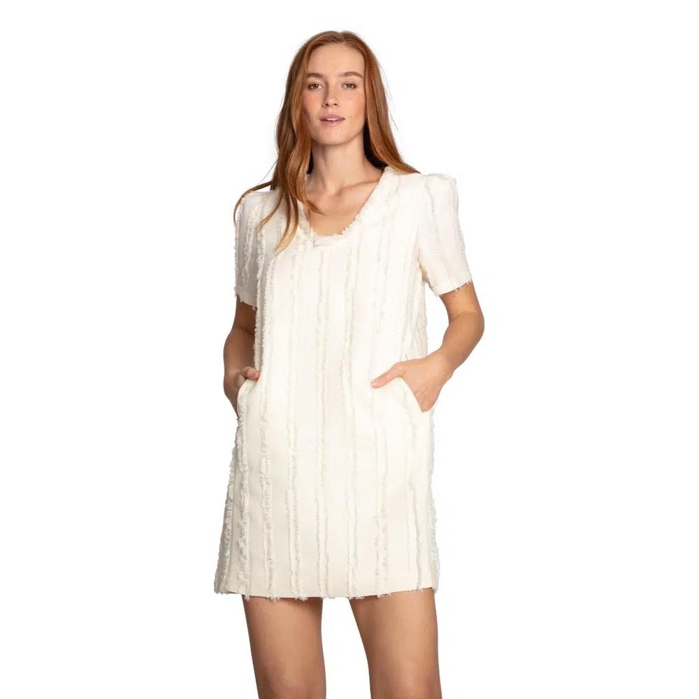 МИНИ-ПЛАТЬЕ SOLANA BOHO FRINGE SHIFT 1