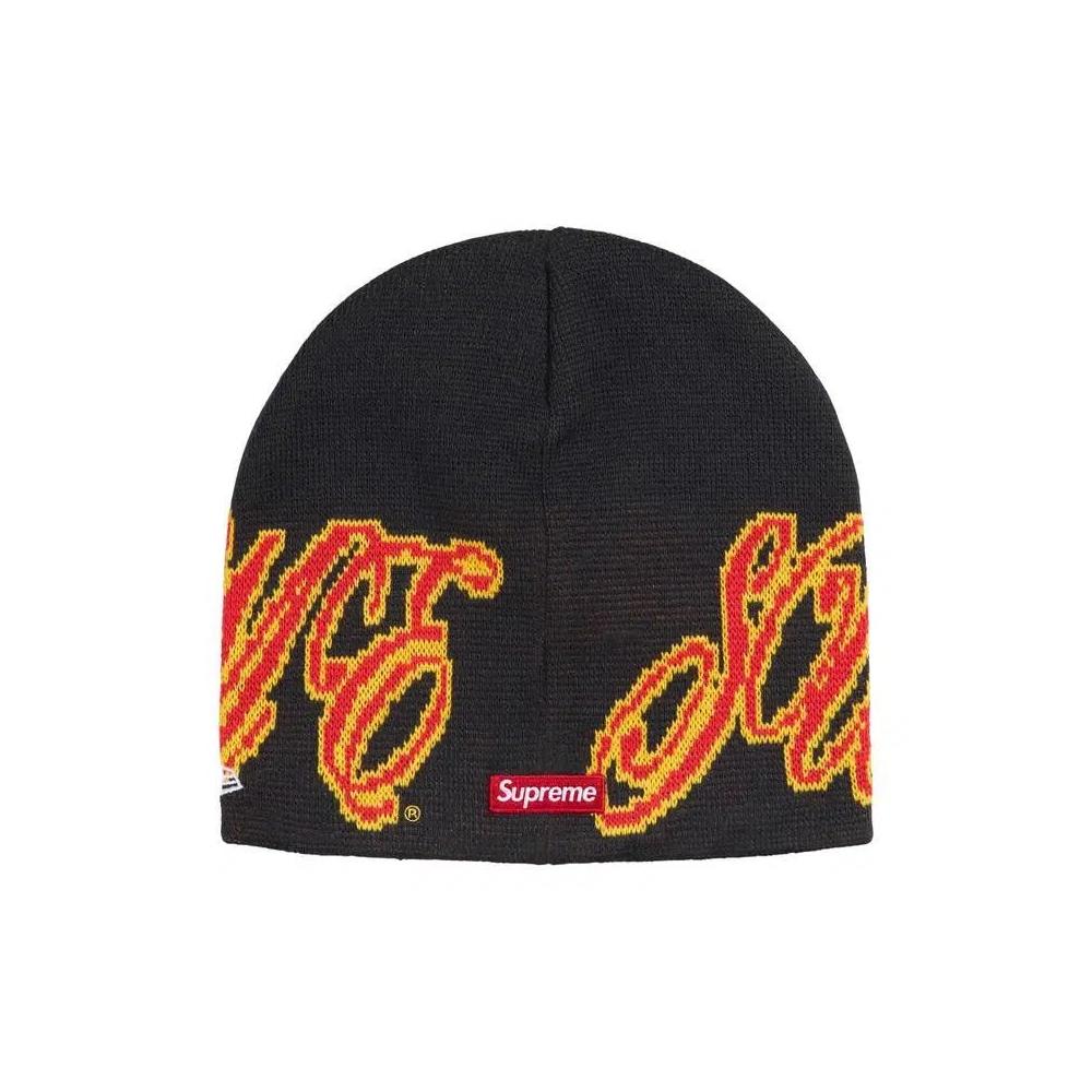 Шапки-бини Supreme New Era Cursive Beanie 'Dark Navy' 2