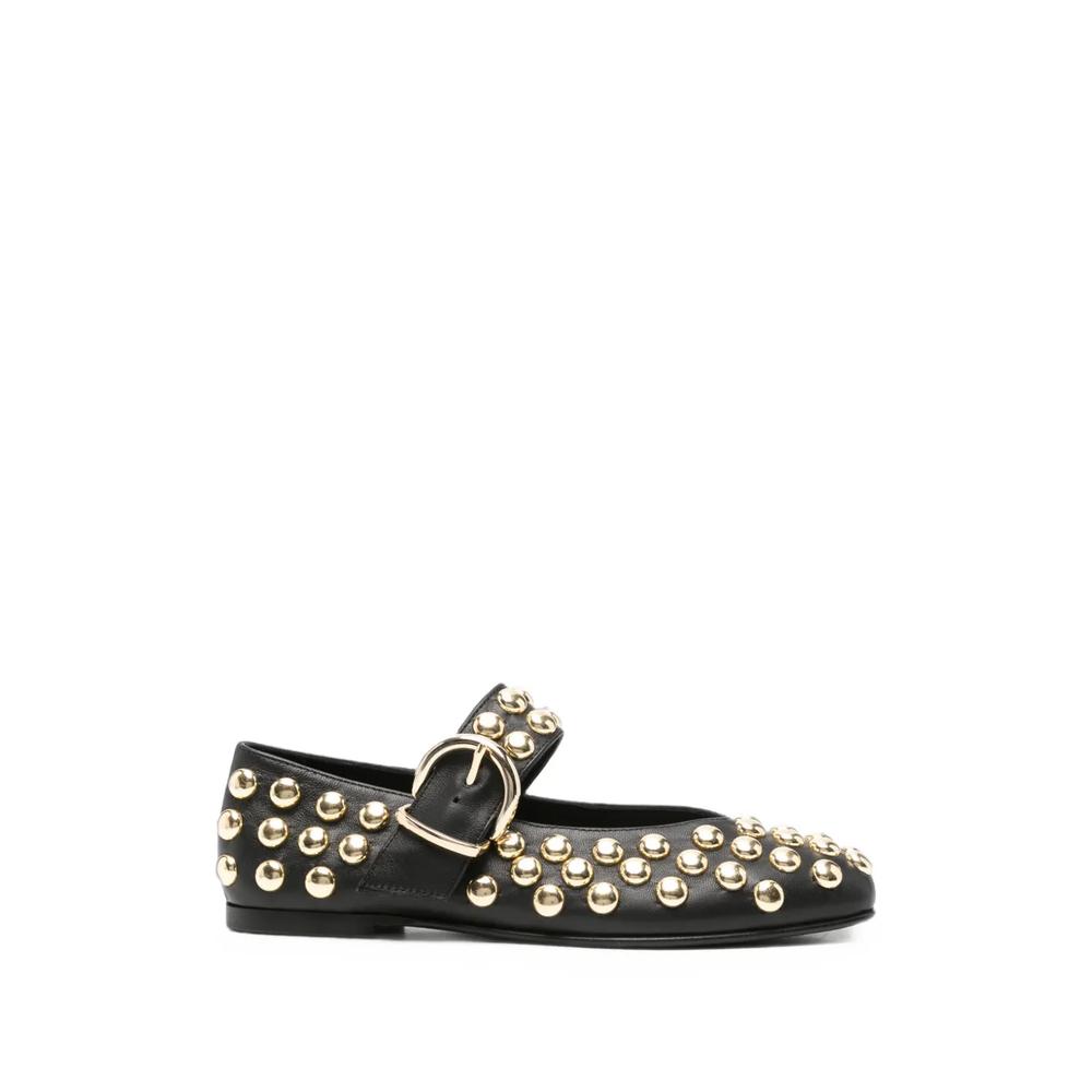 stud-embellished buckle-fastening ballet flats 1