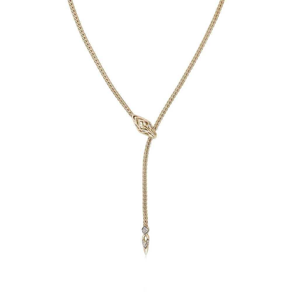 Колье Naga Lariat из желтого золота с бриллиантами 1