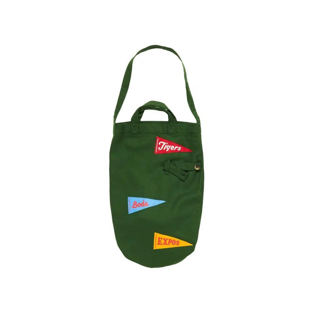 Сумки-тоут Bode Twill Pennant Tote «Evergreen» 1