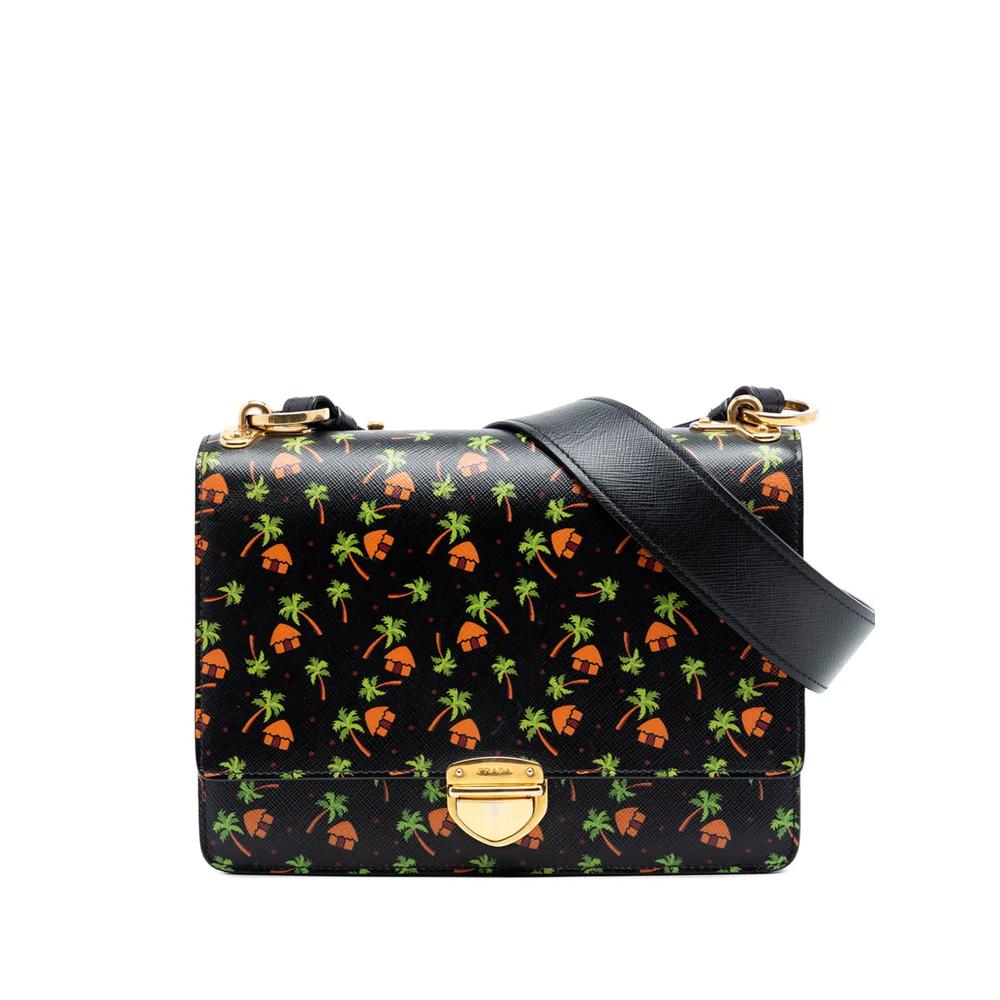 Сумка через плечо Palm Tree and Hut Print Flap (2010-2026 годы) 1