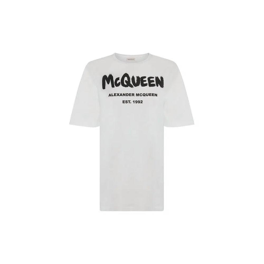 Футболки Alexander McQueen Graffiti T-Shirt 'White' 1