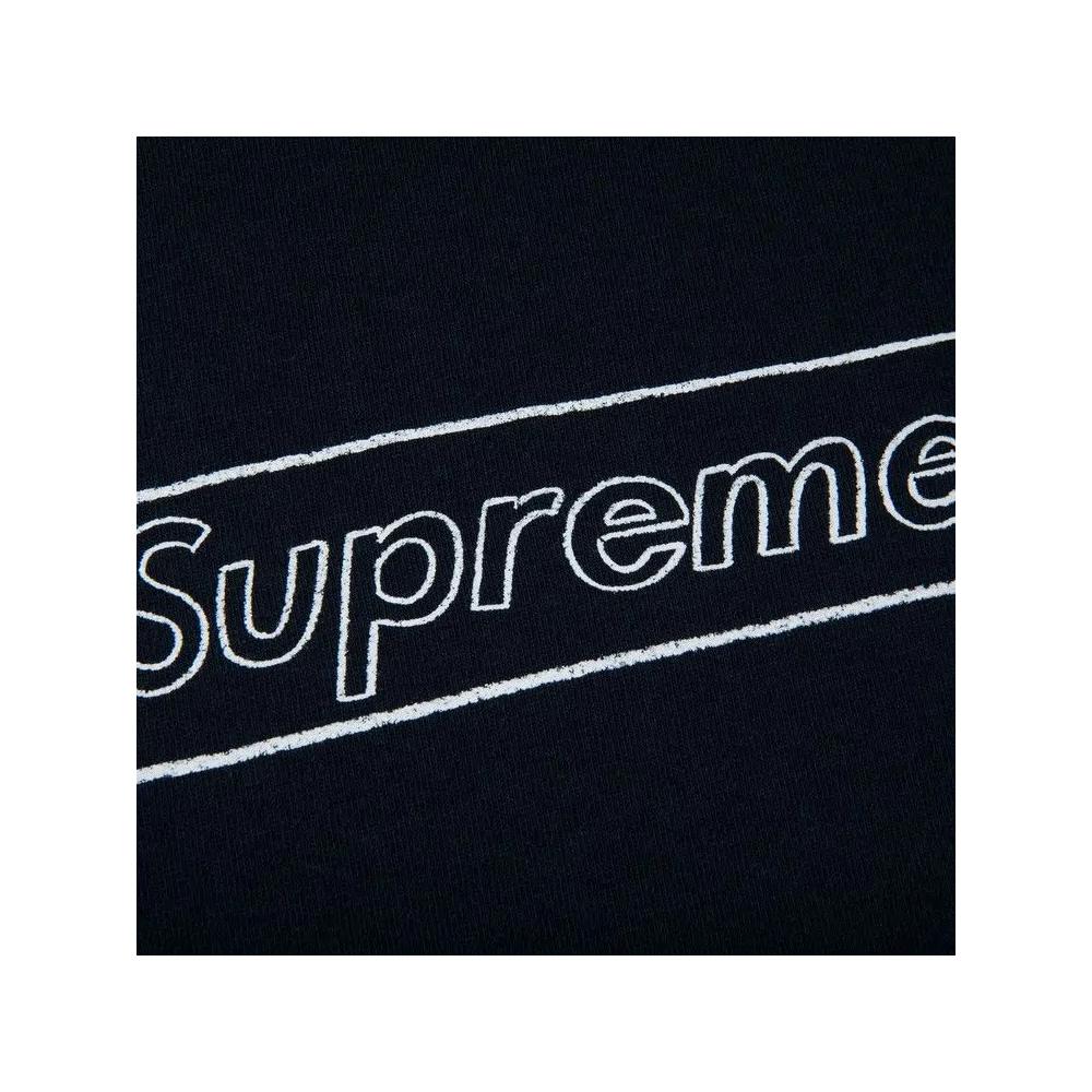 Футболки Supreme x KAWS Chalk Logo Tee 'Navy' 2