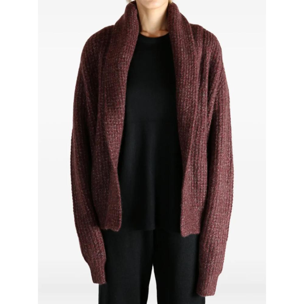 shawl-collar knitted cardigan 2