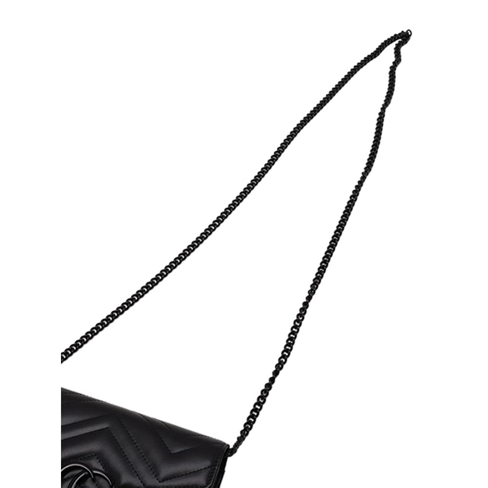 2000-2015 GG Marmont Matelasse Calfskin Monochrome Wallet On Chain crossbody bag 2