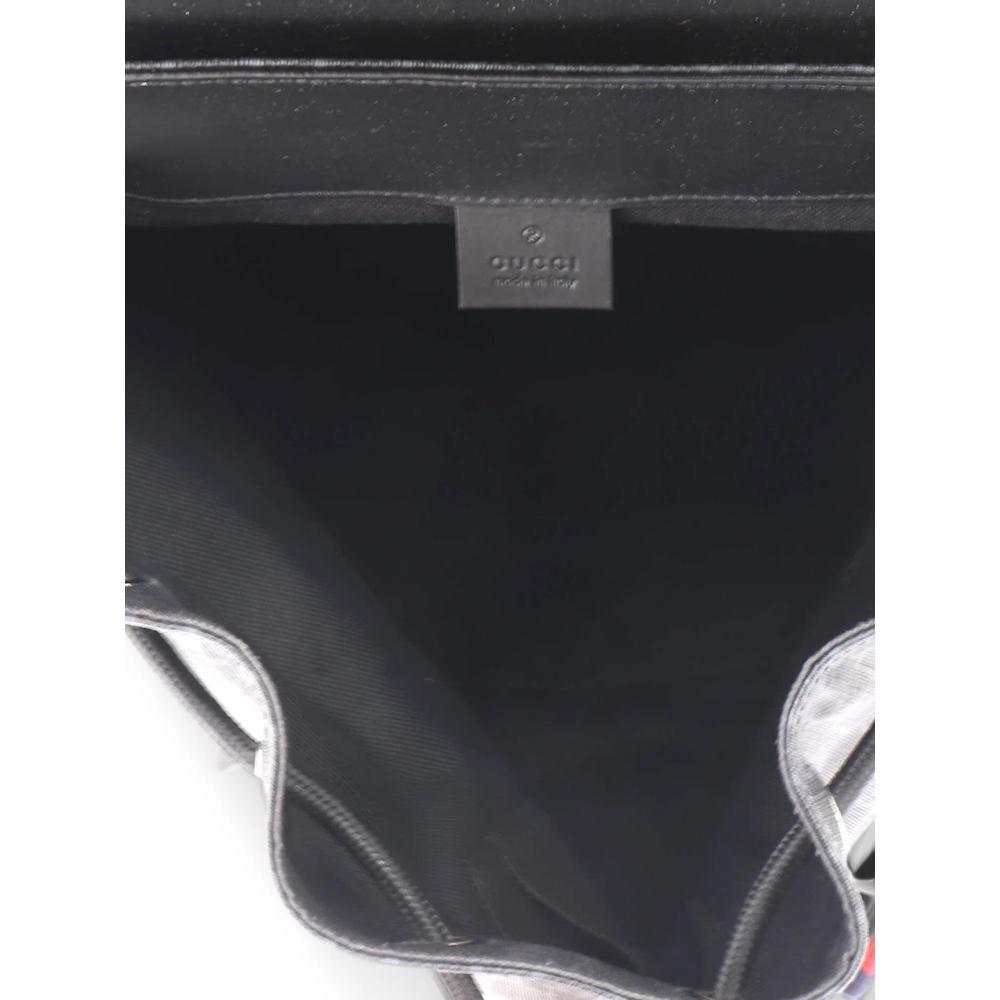 Double Pocket Buckle GG Coated Canvas Large backpack 6